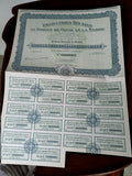 Action au porteur 100 francs Émailleries Réunies années 1920 vintage papier