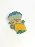 Pin's rétro ancien CAT Déménagement, badge publicitaire vintage collection