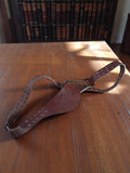 Ceinture militaire vintage en cuir Ancienne boucle réglable armée