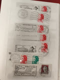 Lot oblitérations sur fragments Marianne 1982 rouges verts philatélie France