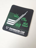 Vintage ancien autocollant publicitaire Thomson CSF grand format rétro collectio