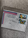 Lettre affranchie Cameroun papillons timbres couleur Yaoundé Paris philatélie (R
