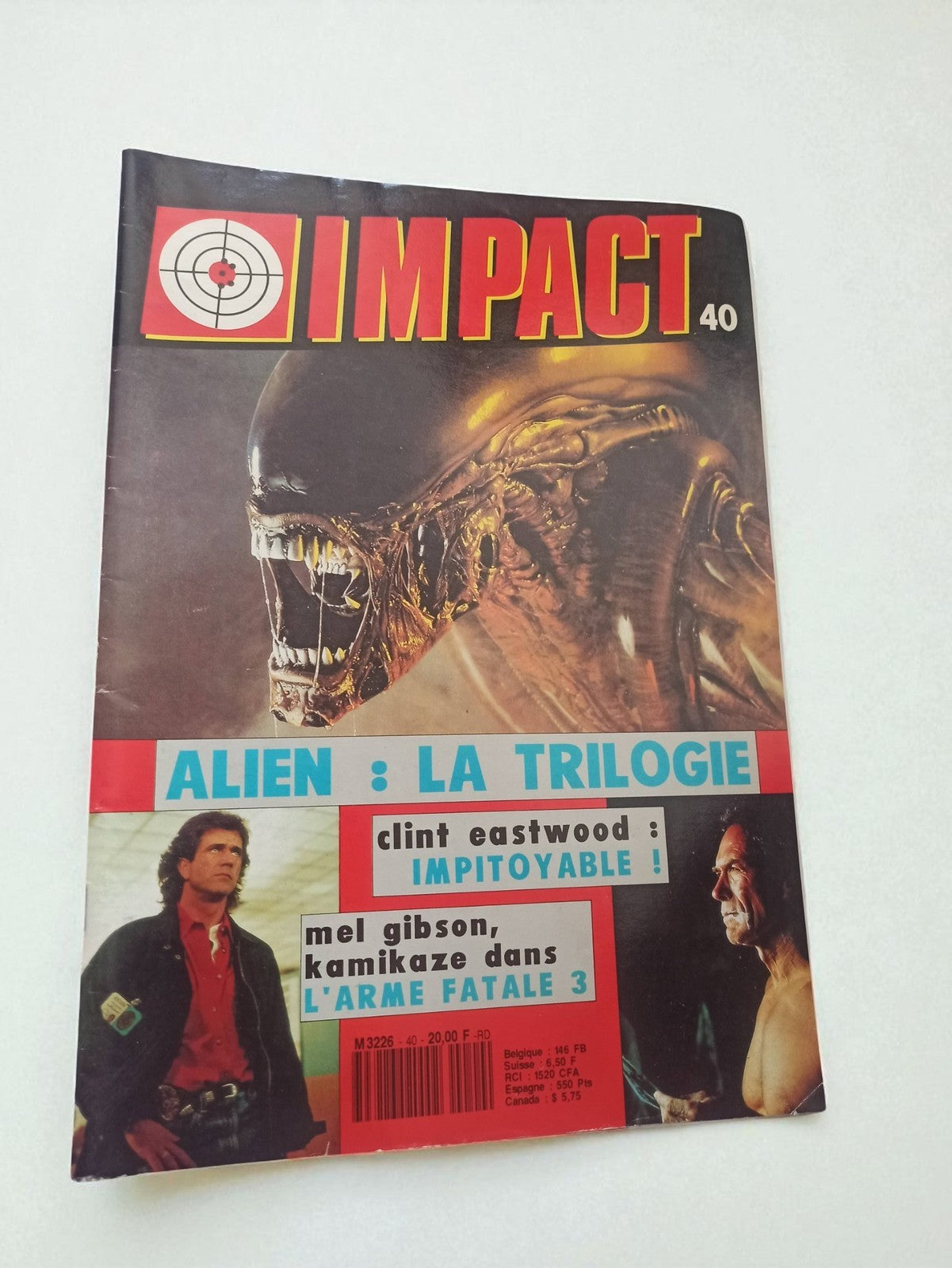 Magazine cinéma Impact n°40 Alien Trilogie vintage rétro Mel Gibson