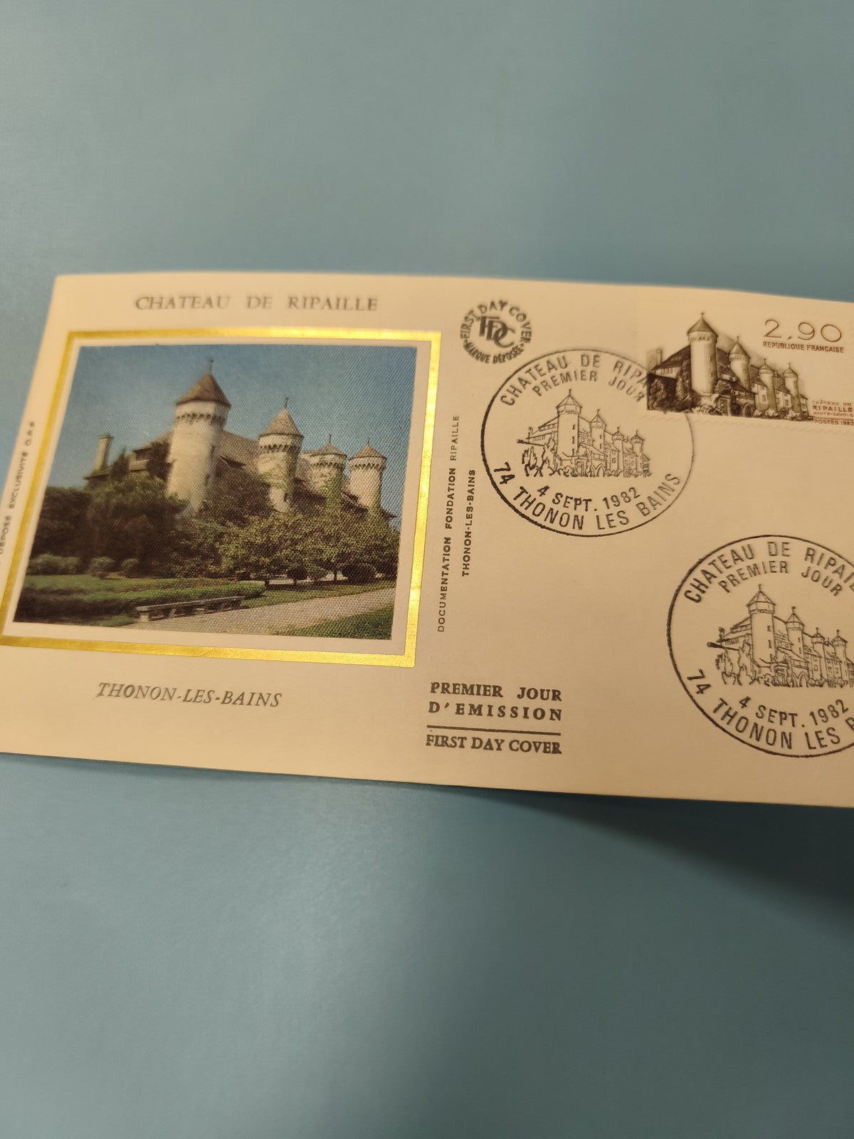 Enveloppe FDC Château de Ripaille Thonon-les-Bains 1er Jour 1982 timbre 2,90?