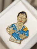 Pin's ancien OM Olympique de Marseille Tony vintage bleu football rare rétro