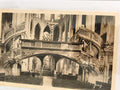 Carte postale ancienne église intérieur tribune gothique CPA photo vintage