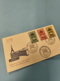 Ancienne enveloppe FDC Vietnam 1961 UNESCO timbres oblitérés collection