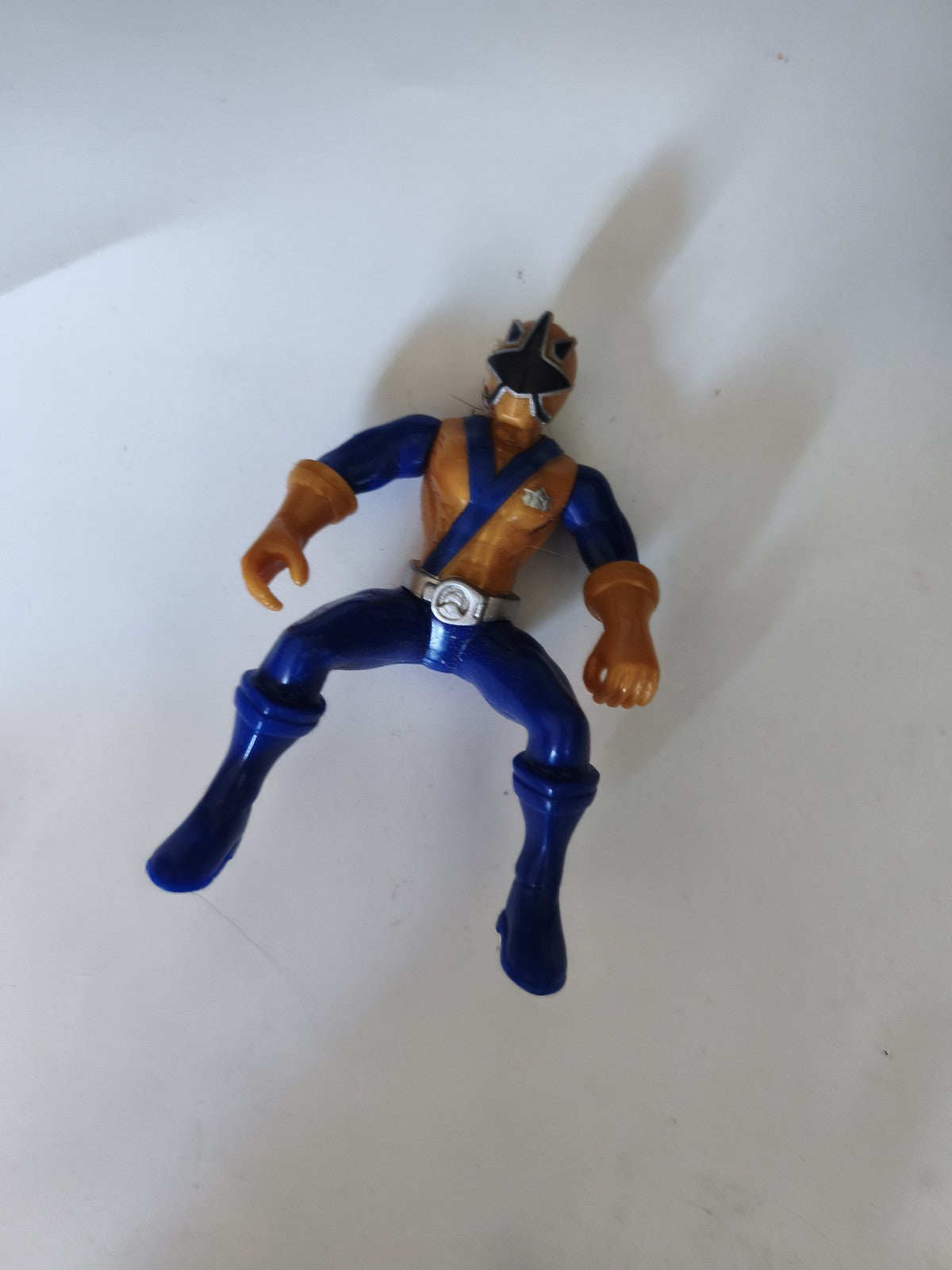 Figurine Power Rangers Samurai Ranger Bleu 9cm articulée jouet d'occasion enfant