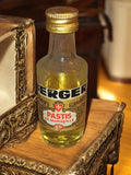 Mini-bouteille Berger Pastis Marseille 45° vintage jaune apéritif ancien