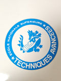 Vintage autocollant publicitaire ancien École Nationale Supérieure grand format