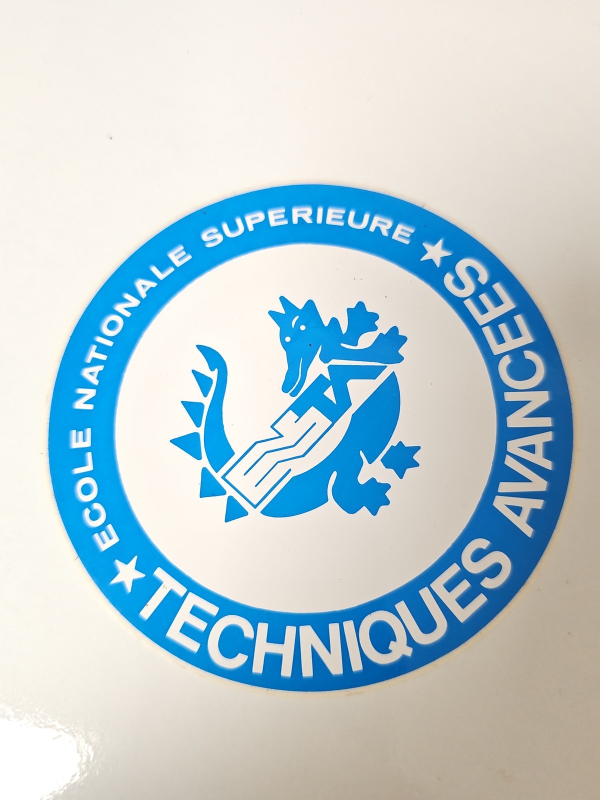 Vintage autocollant publicitaire ancien École Nationale Supérieure grand format