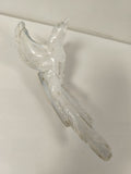 Ancienne sculpture murale oiseau en opaline translucide déco vintage