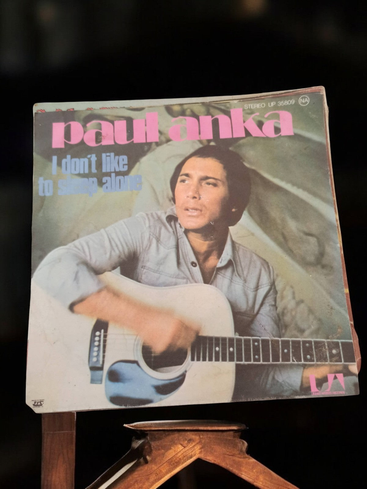 Vinyle 45T ancien Paul Anka I Don't Like To Sleep Alone rétro collection vintage