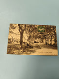 Carte postale ancienne Tarascon Le Cours National, timbre vert, vintage