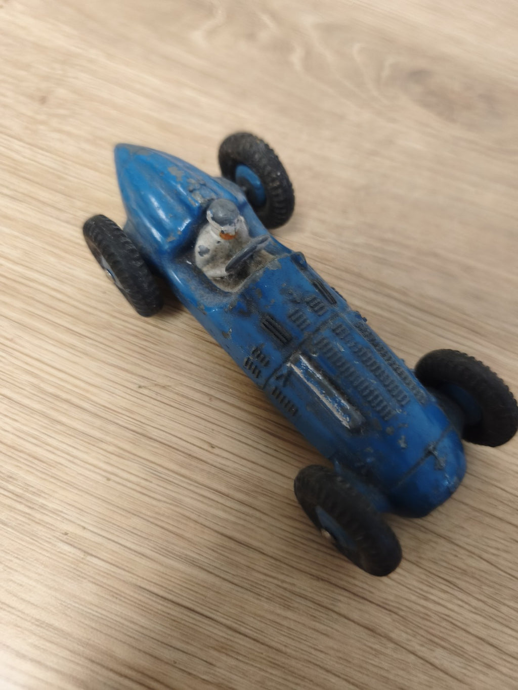Vintage Dinky Toys Talbot Lago bleue, voiture de course ancienne, jouet collecti