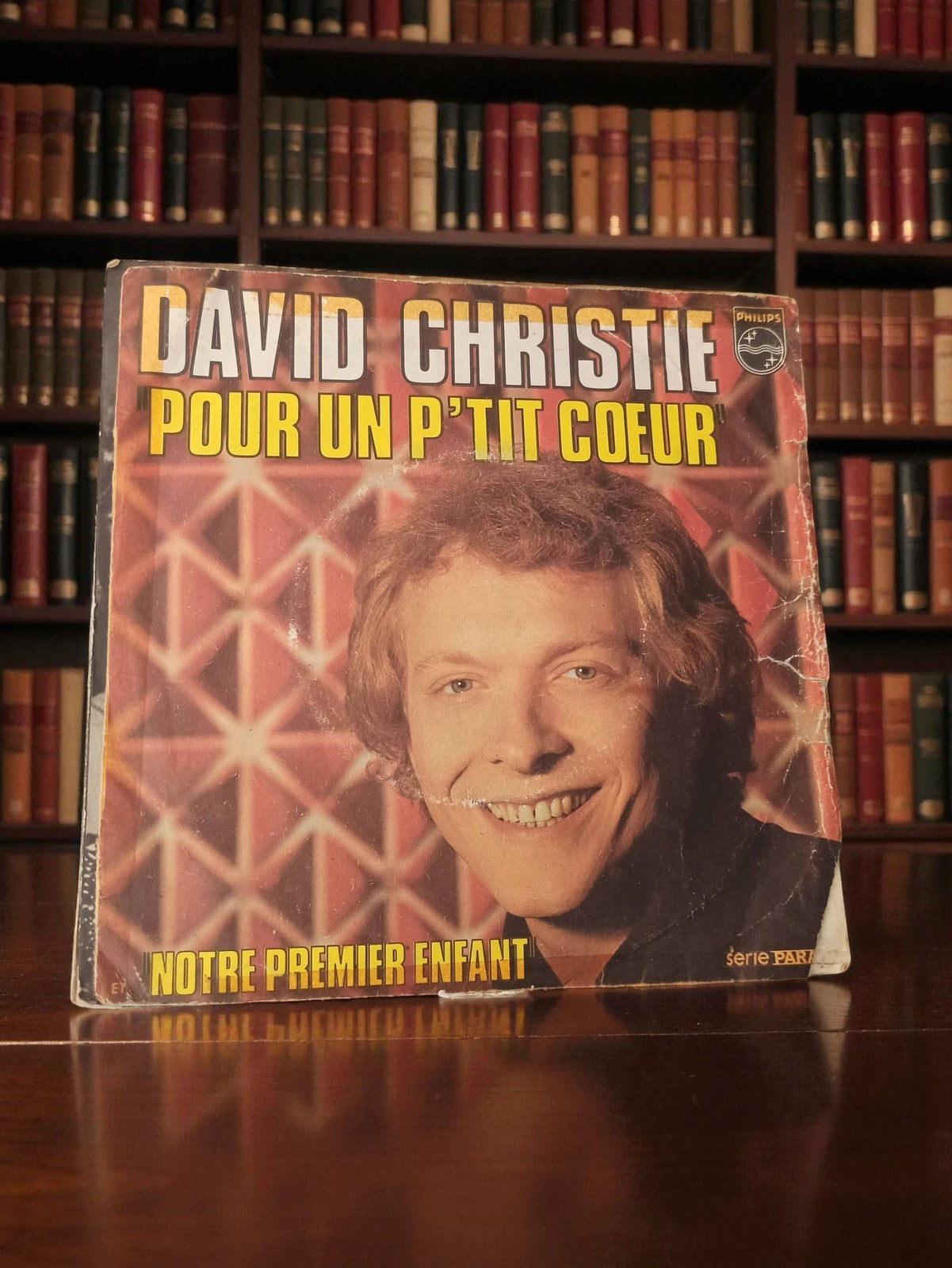 Vinyle 45 tours David Christie vintage Philips rétro pochette "Pour un p’tit cœu