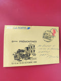 Enveloppe philatélie PTT La Poste 6èmes Prémontines 1985 jaune illustrée