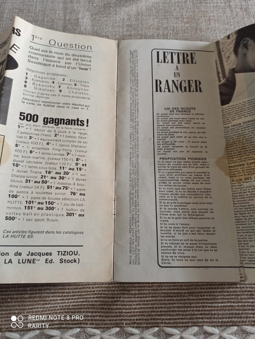Magazine Scout Pionnier n°446, octobre 1986, couverture urbaine, France
