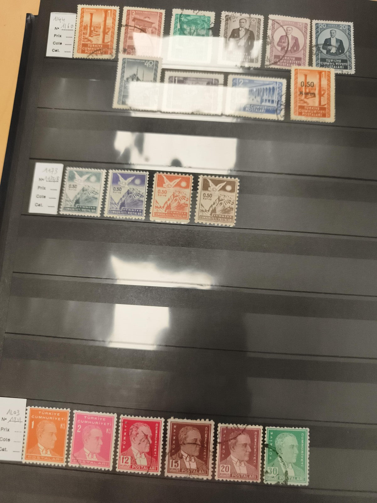 Timbres Turquie Cumhuriyet Postaları x15, portraits, architecture, divers format
