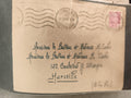 Lettre oblitérée Tonneins 1934 timbre rose France philatélie cachet manuscrit