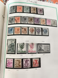 Timbres Italie années 1950 oblitérés, République Italienne philatélie