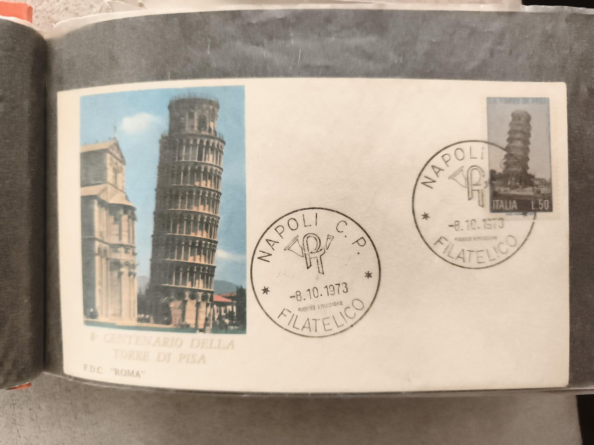 Lettre premier jour Italie Pisa 1973 FDC timbre Tour de Pise philatélie
