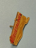 Pin's publicitaire vintage Végétaline jaune personnage rétro collection