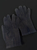Paire de gants vintage cuir noir ancien rétro années 1950 accessoire mode