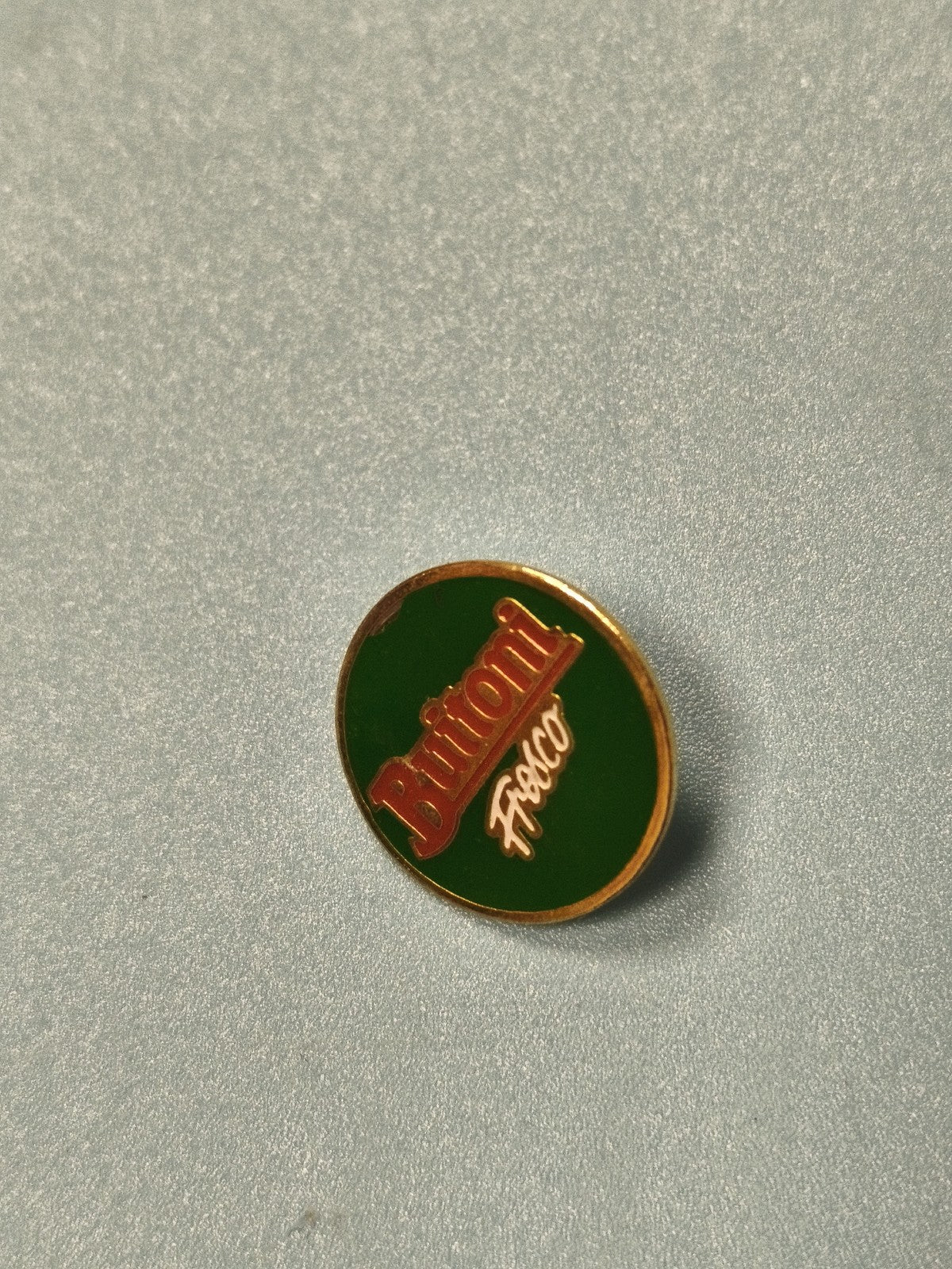 Vintage pin's Buitoni Fresco rond vert collection publicitaire ancien
