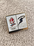 Pin's vintage Albertville 92 La Poste flamme olympique Jeux Olympiques