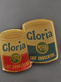 Pin's ancien Gloria rétro collection badge vintage années 80 rare objet publicit
