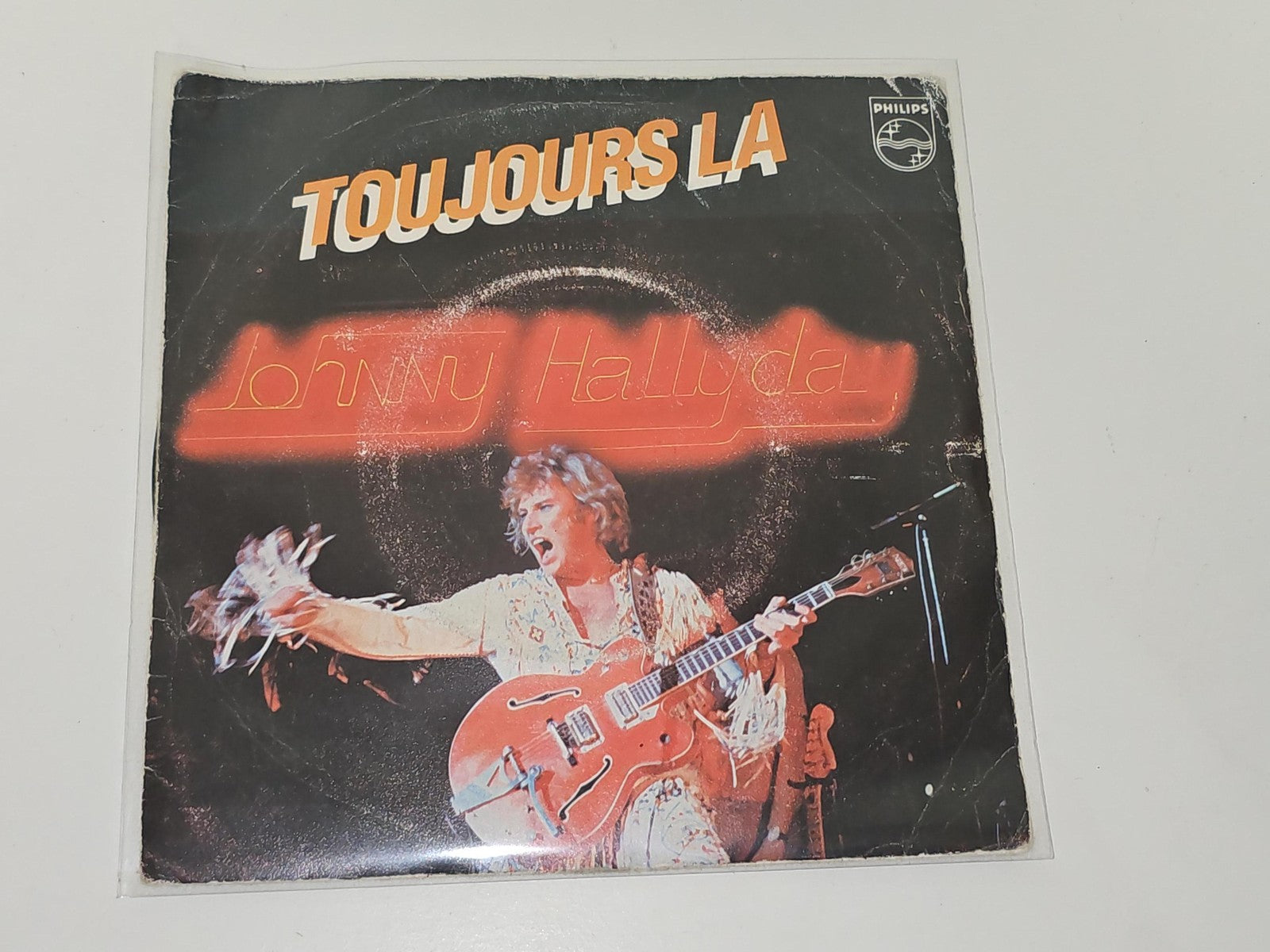 Vinyle 45 tours ancien Johnny Hallyday vintage, disque rétro collection état TB