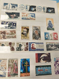Lot anciens timbres oblitérés France, thématiques variées, collection vintage