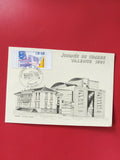 Carte postale philatélie Journée du Timbre Valence 1991 timbre oblitéré