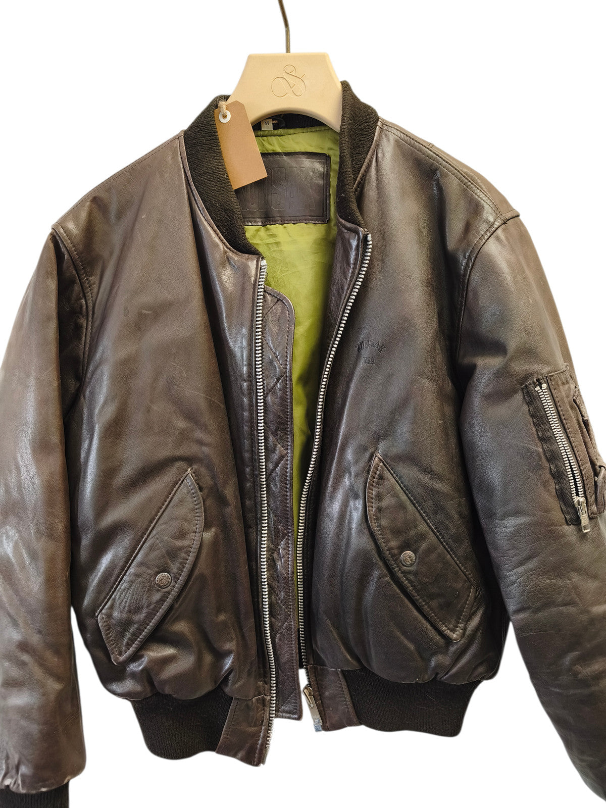Blouson cuir vintage homme Kudsak USA taille M veste ancienne rétro collection