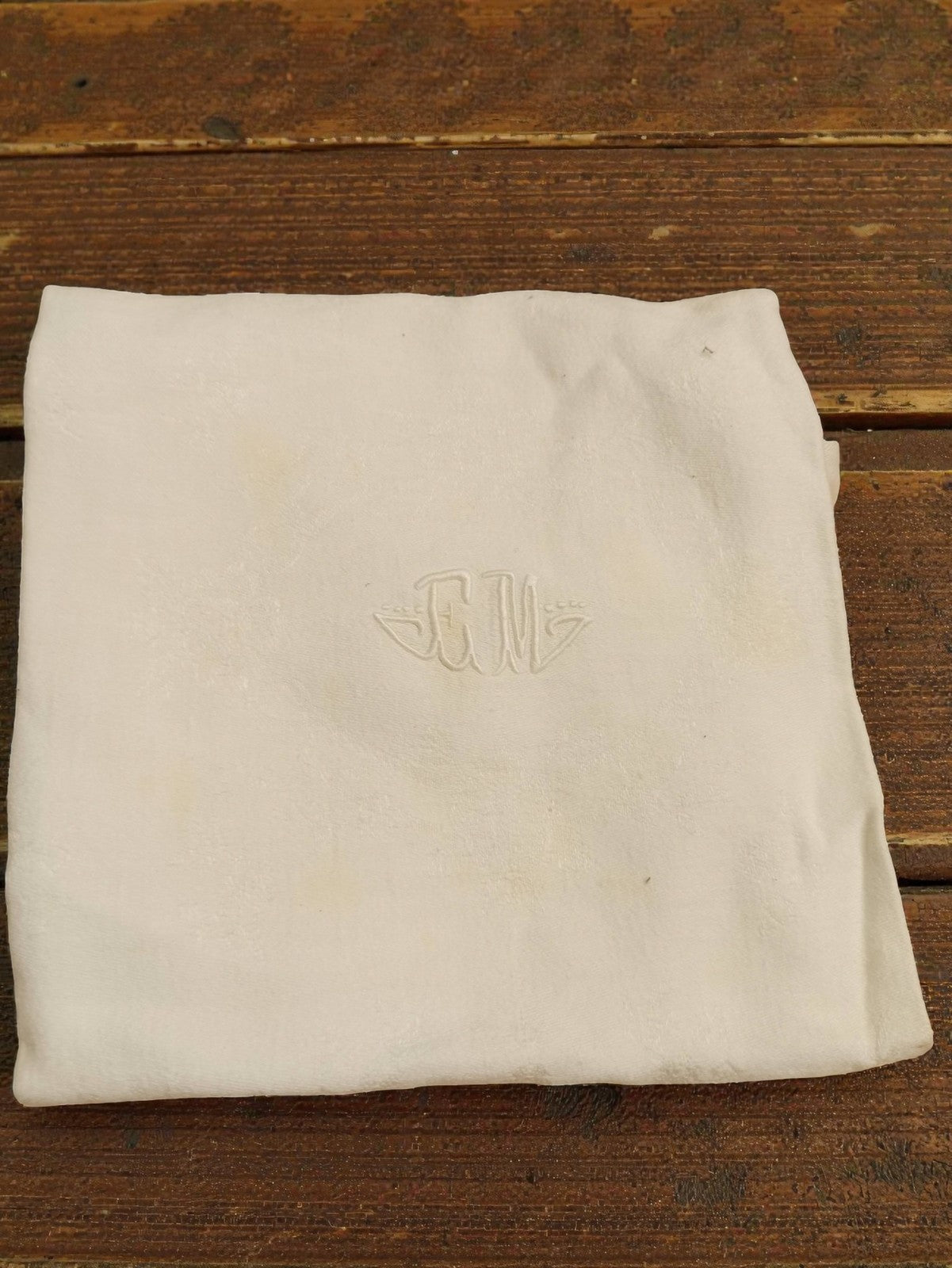 Rare set de linge de table ancien brodé dentelle crochet XIXe vintage rétro déco