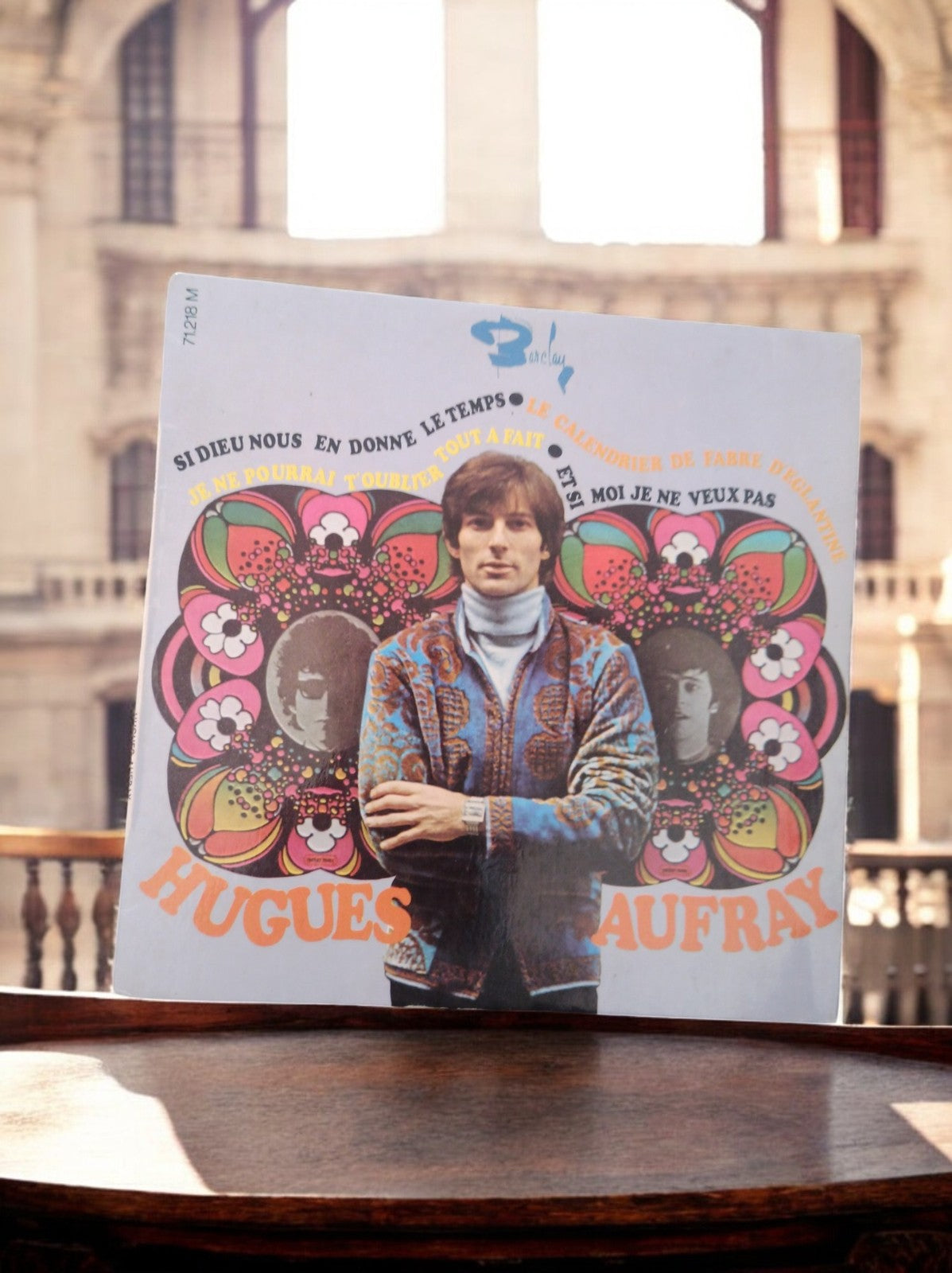 Vinyle 45 tours Hugues Aufray Barclay pochette psychédélique French EP