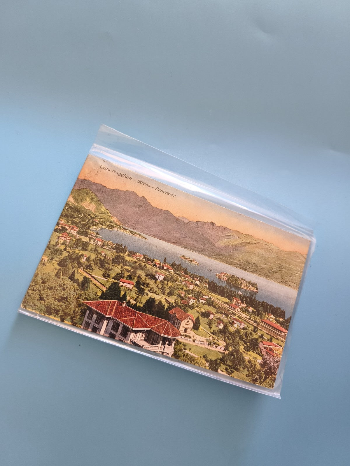 Carte postale vintage italienne ancienne, timbre et oblitération époque colonial