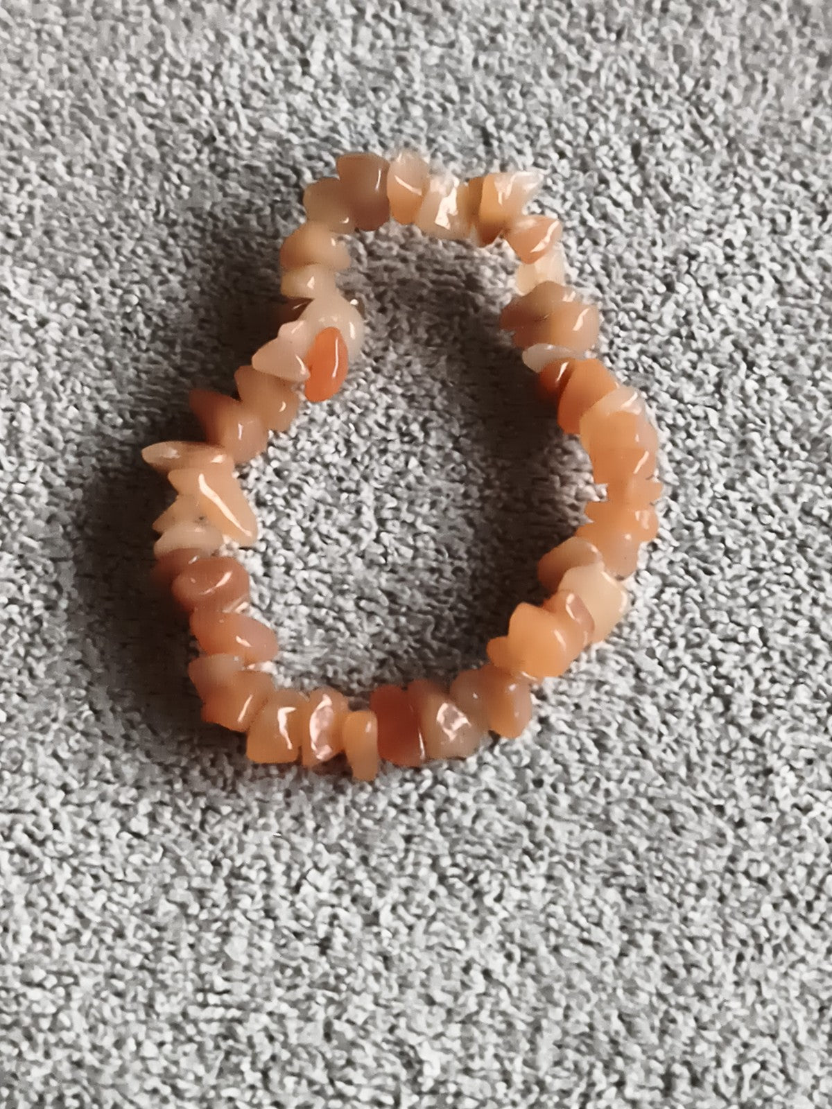Bracelet pierres naturelles chips marron beige, élastique, perles irrégulières