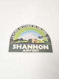Vintage autocollant publicitaire ancien Shannon Airport grand format rétro aviat