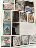 Timbres Monaco oblitérés thématiques animaux, monuments, La Fontaine philatélie