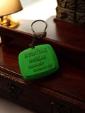Porte-clés publicitaire vintage Biscuiterie Mirabeau vert, années 70 rétro