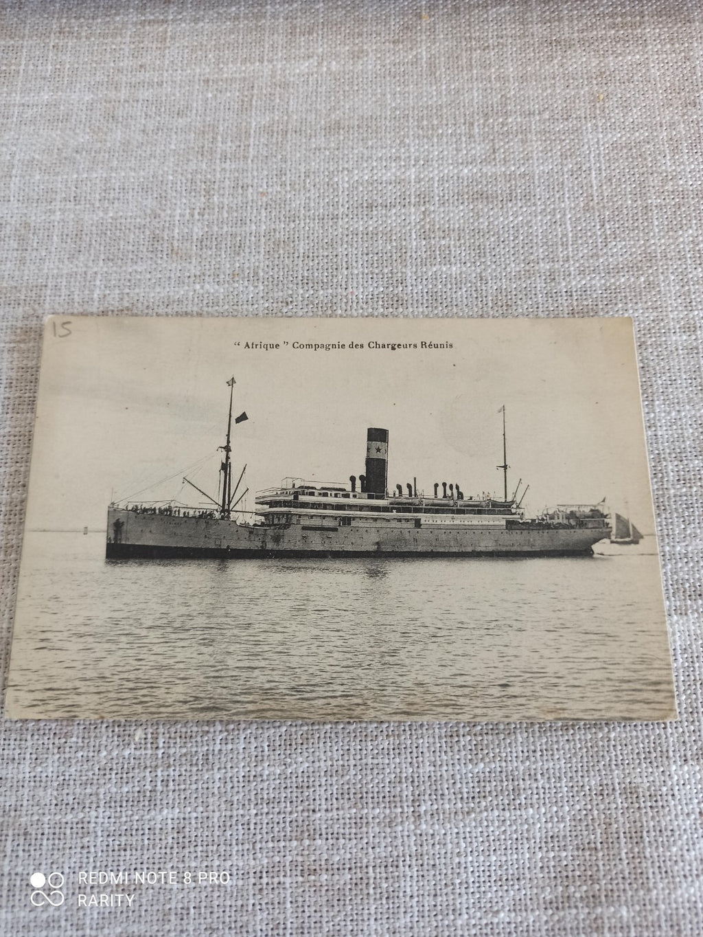 Carte Postale Ancienne Paquebot Afrique Compagnie Chargeurs Réunis Maritime