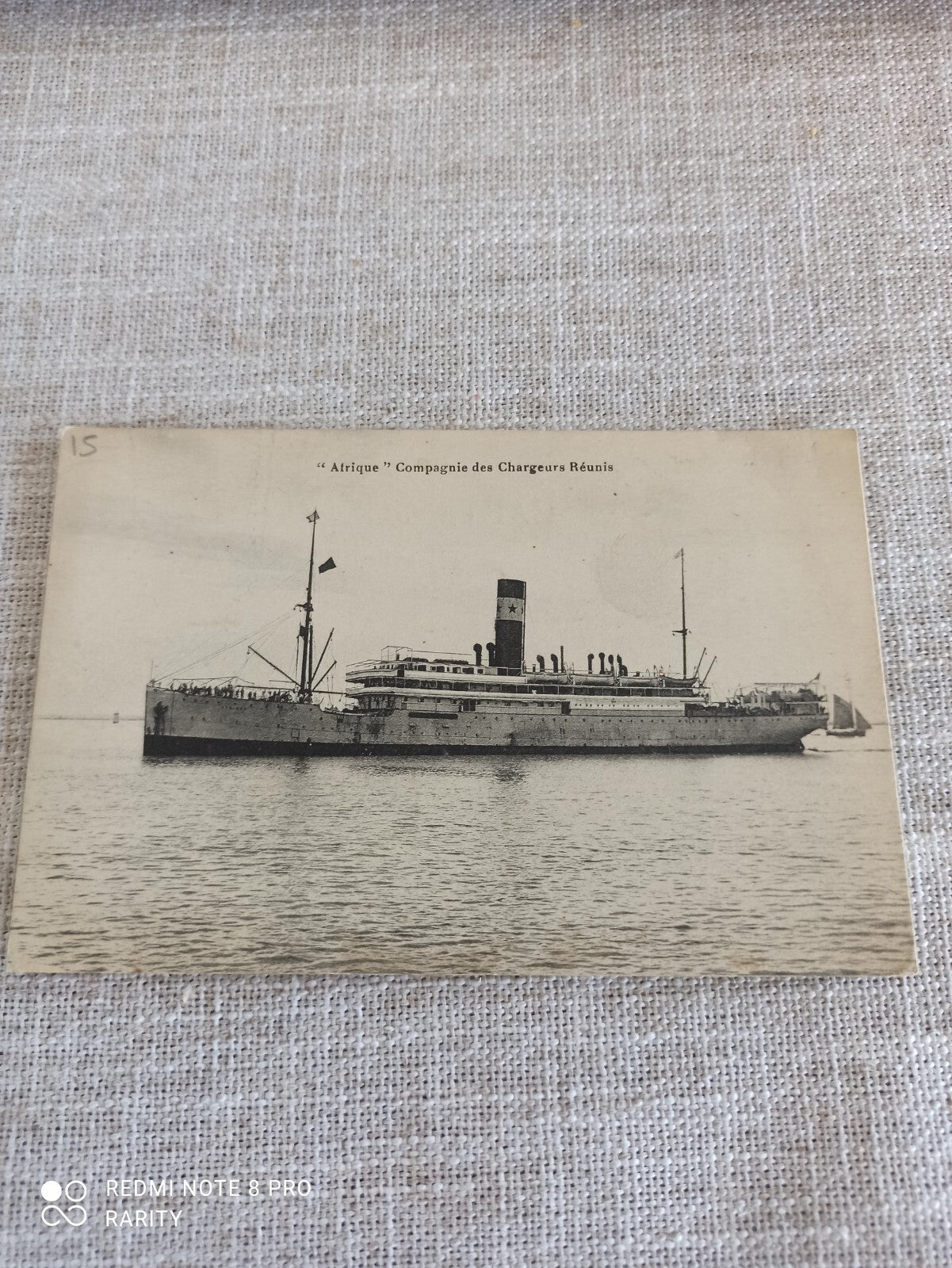 Carte Postale Ancienne Paquebot Afrique Compagnie Chargeurs Réunis Maritime