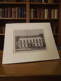Gravure ancienne Bourse des Libraires Leipzig encadrée déco vintage rétro
