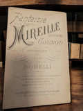 Partition ancienne Fantaisie sur Mireille Gounod Borelli vintage livret musique