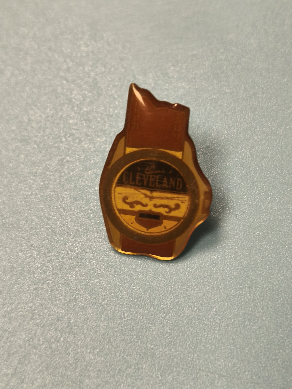 Vintage pin's Cleveland forme État Ohio badge rétro collection USA