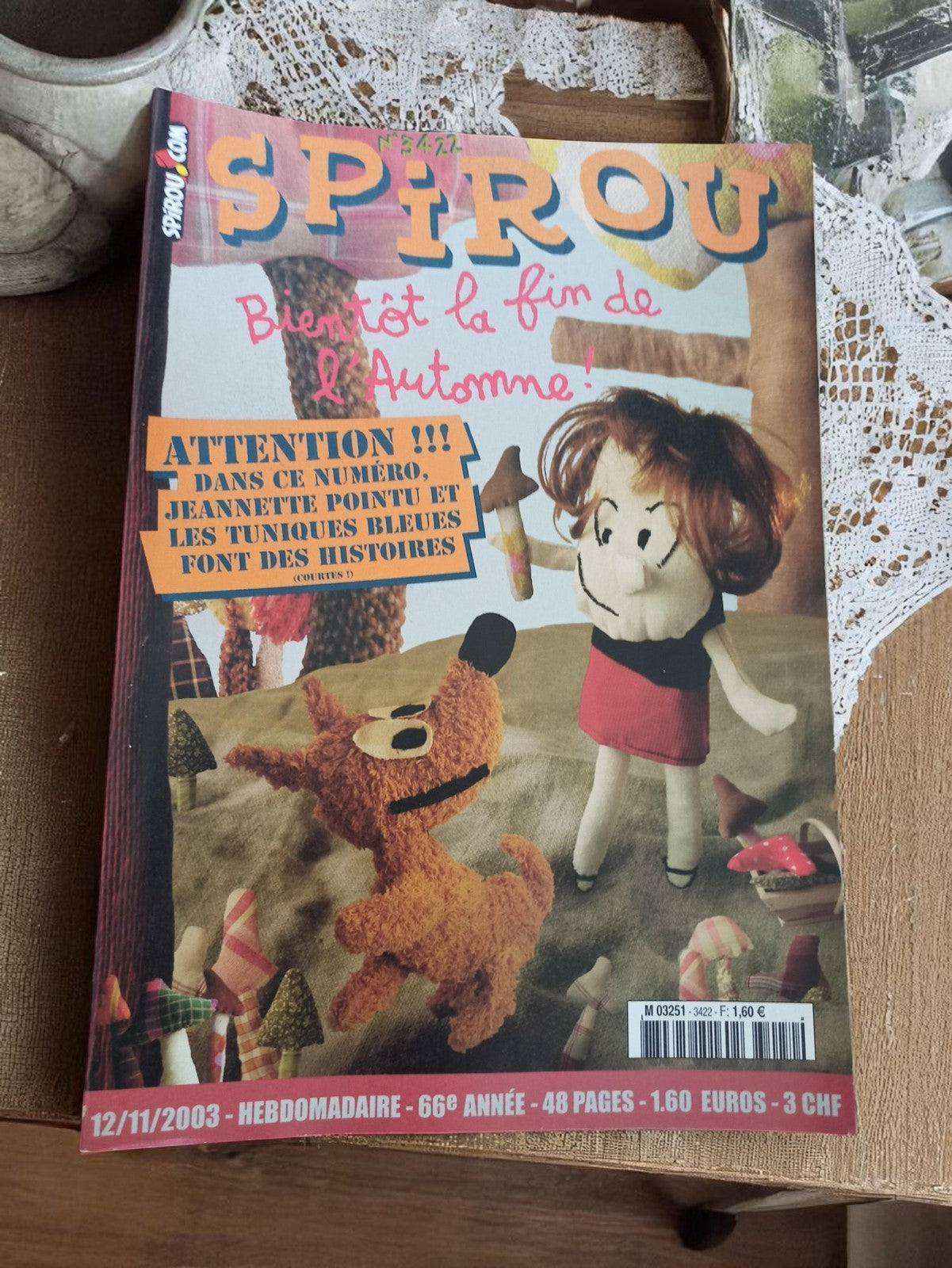 Magazine Spirou n°3471 vintage 2003 ancien hebdomadaire BD collection
