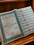 Action ancienne Société Minière Djebel Felten 1952, document collection rétro