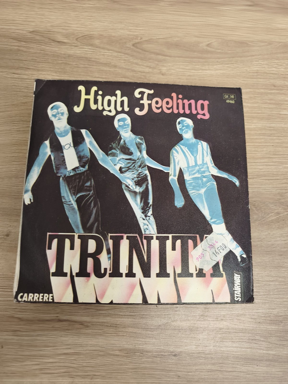 Vinyle 45 tours Trinity High Feeling pochette illustrée Carrere Stairway